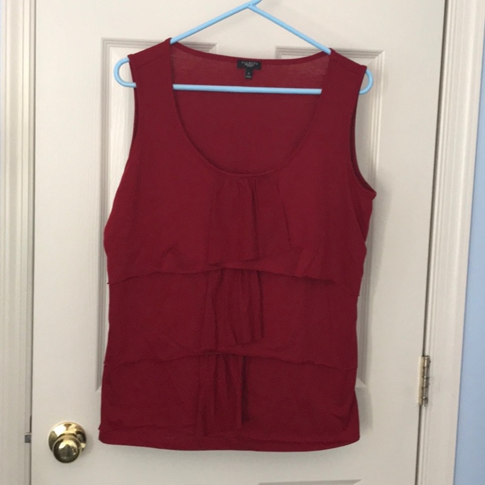 Talbots 1x sleeveless red shirt